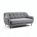 Canapé gris en tissu dimensions 180 x 80 x 85cm avec pieds noirs