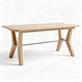 Table en bois de hêtre de 150 x 75 x 75cm pour salle à manger et bureau