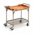 Chariot de service en bois et métal avec roulettes dimensions 80 x 40 x 80cm