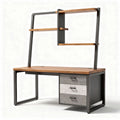 Bureau avec étagère en bois et métal dimensions 150 x 60 x 180cm